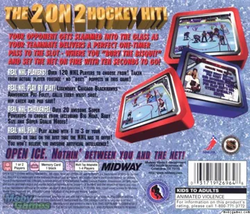 NHL Open Ice - 2 on 2 Challenge (US) box cover back